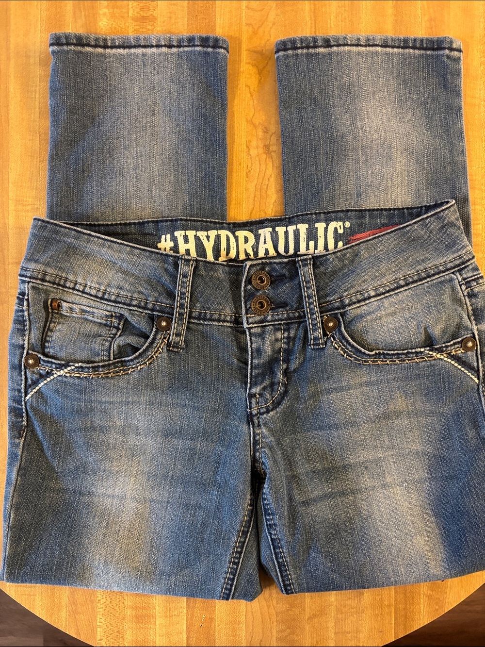 Hydraulic Junior Women’s Faded Blue Ankle Cropped  Jeans Lola Curve Size 5/6